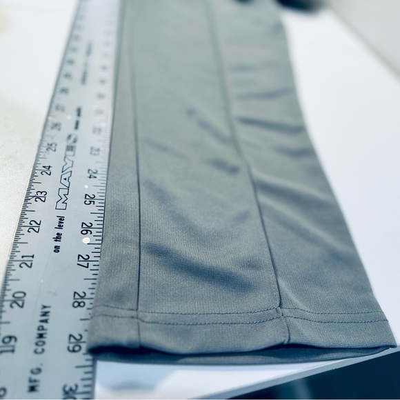 NEW Woman Within High Waisted Straight Cut Trousers Creased Gray Stretch SZ 18 - Picture 13 of 16